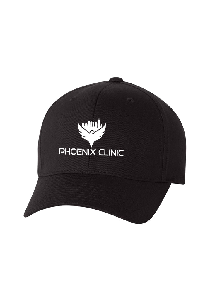 Phoenix Clinic unisex fitted baseball cap (black) - front