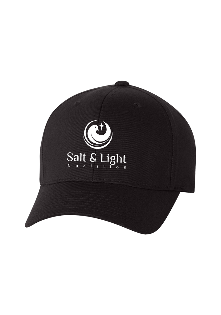 Salt & Light Coalition unisex fitted baseball cap (black) - front