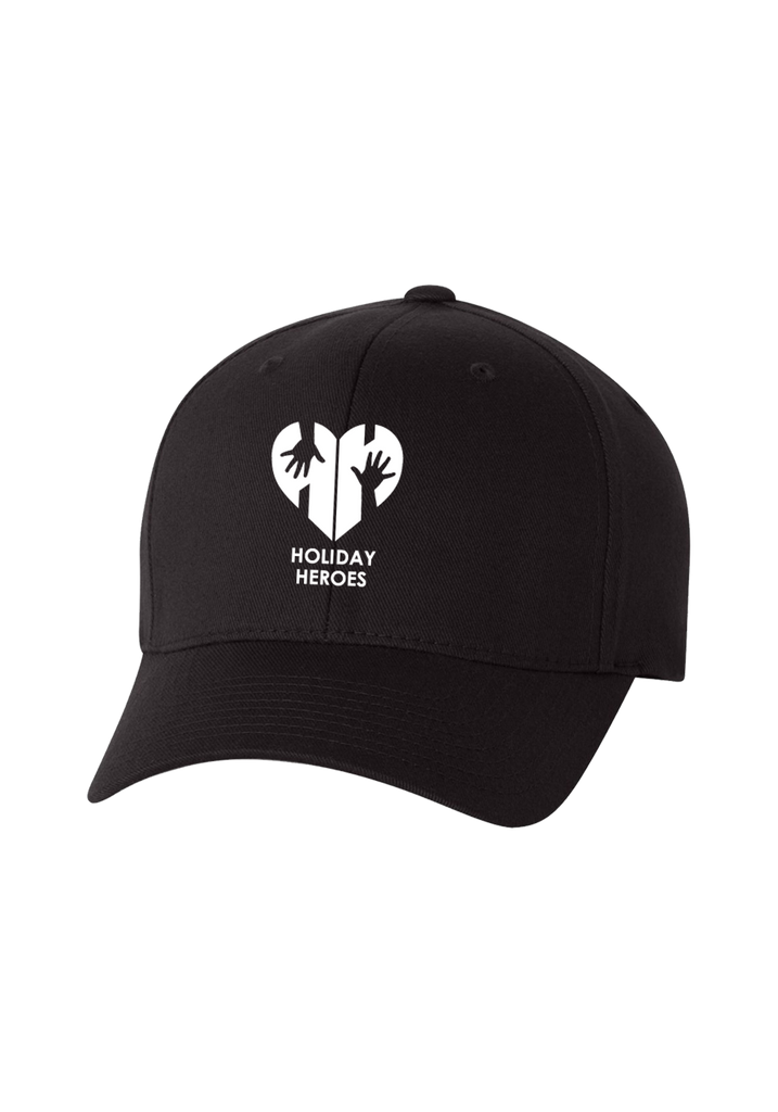 Holiday Heroes unisex fitted baseball cap (black) - front