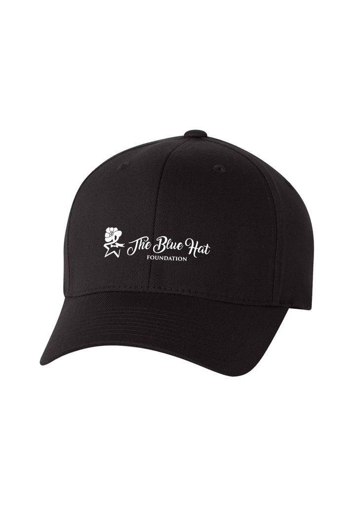 The Blue Hat Foundation unisex fitted baseball cap (black) - front