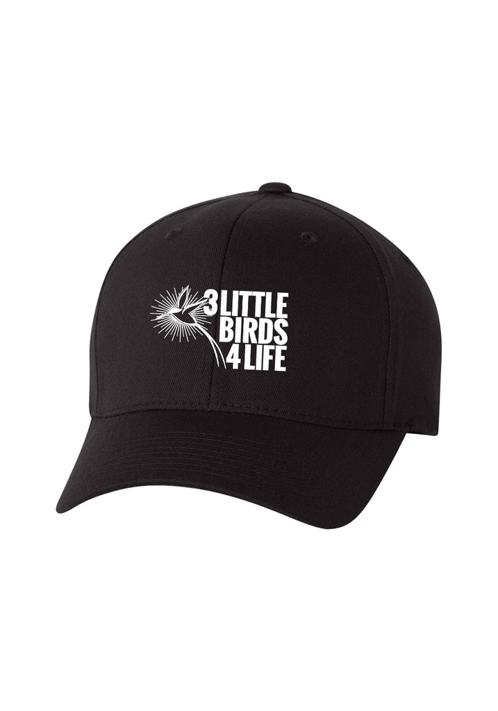 3 Little Birds 4 Life unisex fitted baseball cap (black) - front