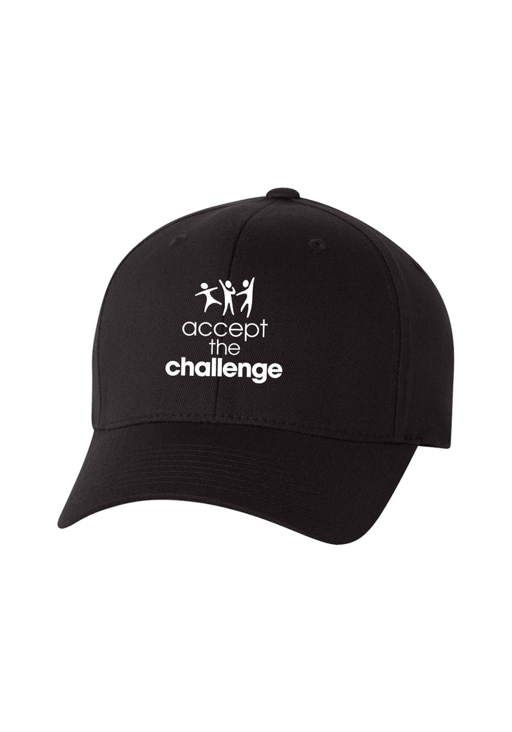 Accept The Challenge unisex fitted baseball cap (black) - front