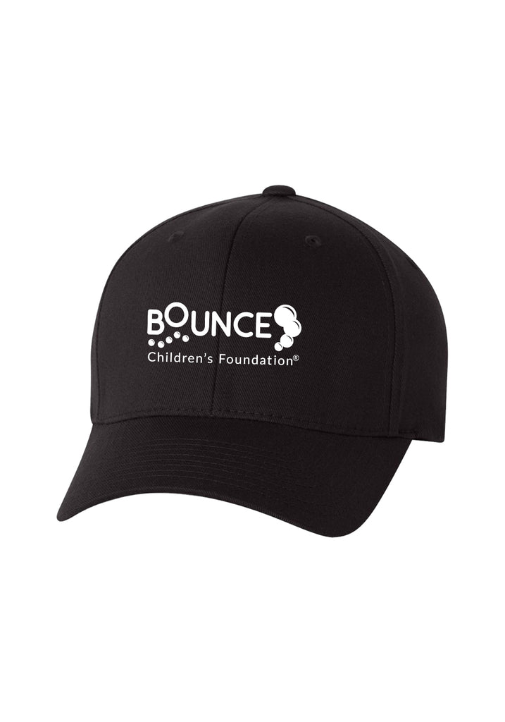 Bounce Children's Foundation unisex fitted baseball cap (black) - front