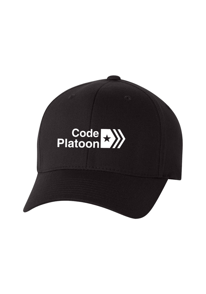 Code Platoon unisex fitted baseball cap (black) - front