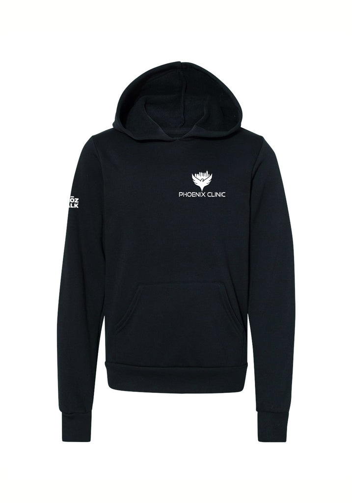 Phoenix Clinic kids hoodie (black) - front