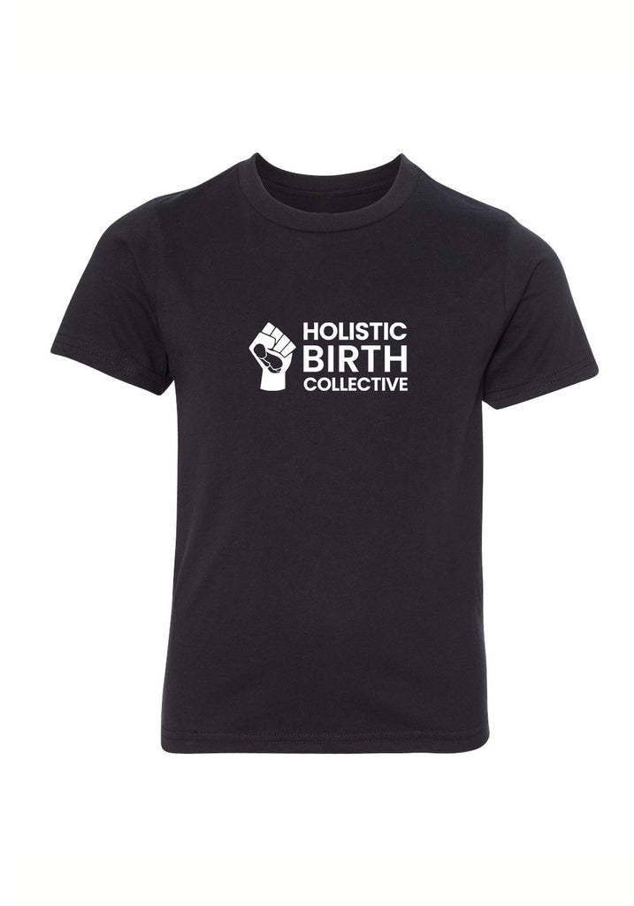 Holistic Birth Collective kids t-shirt (black) - front