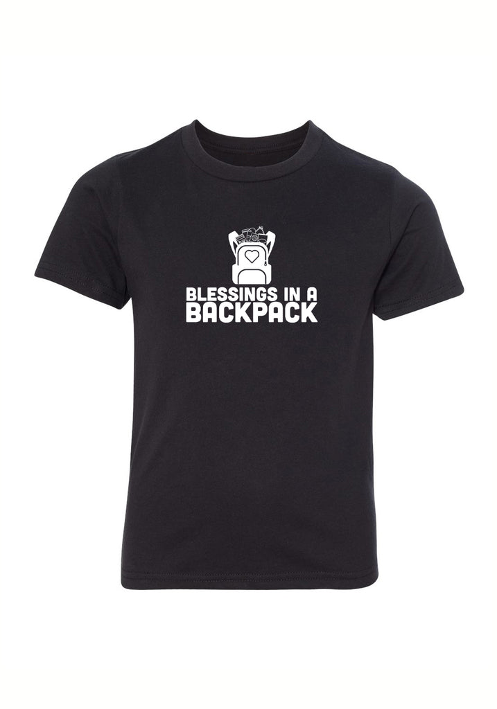 Blessings In A Backpack kids t-shirt (black) - front