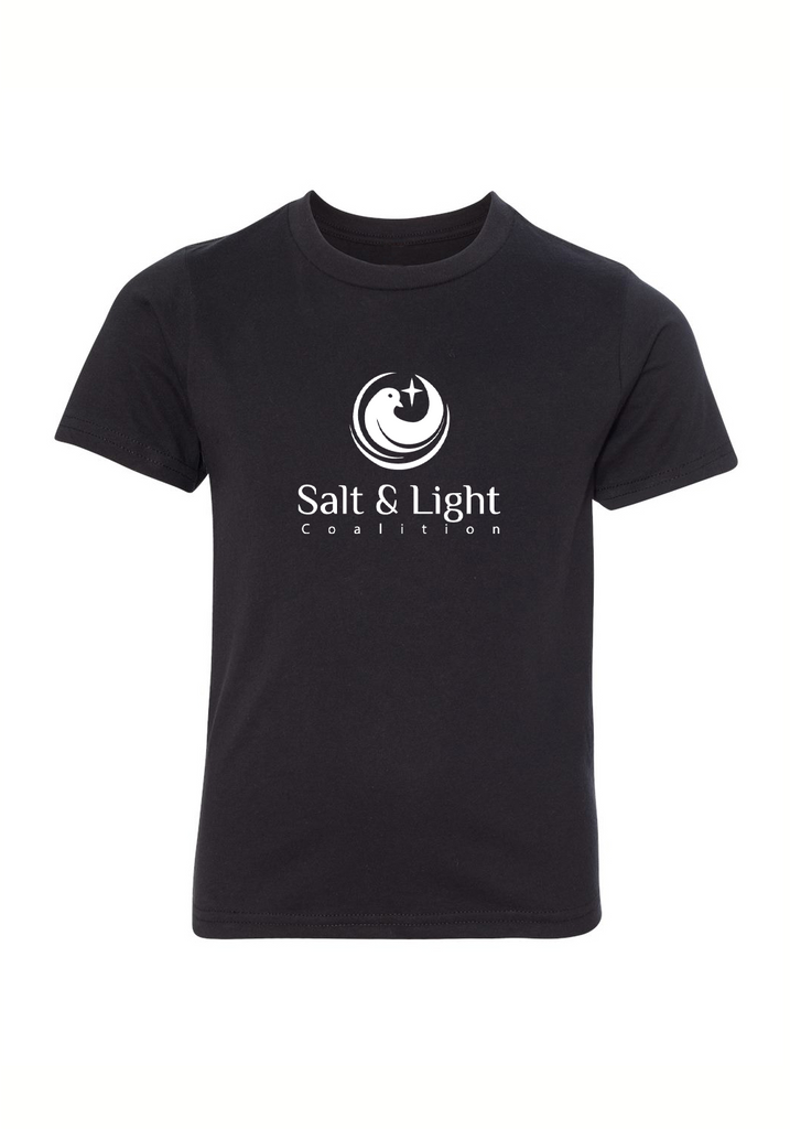 Salt & Light Coalition kids t-shirt (black) - front