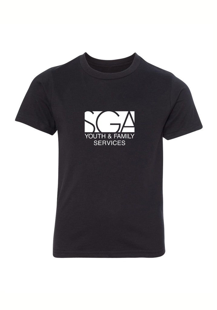 SGA Youth & Family Services kids t-shirt (black) - front