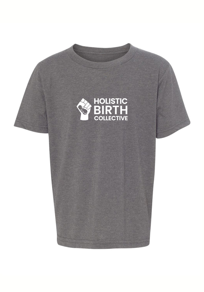 Holistic Birth Collective kids t-shirt (gray) - front