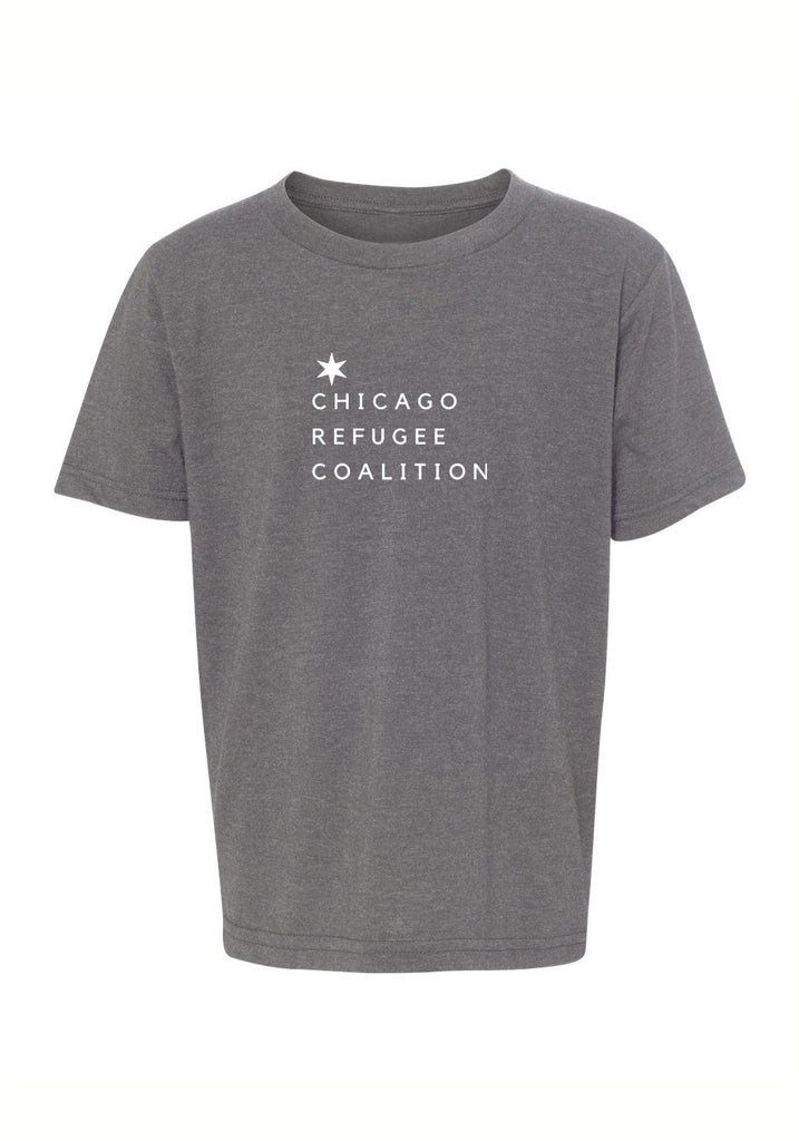 Chicago Refugee Coalition kids t-shirt (gray) - front