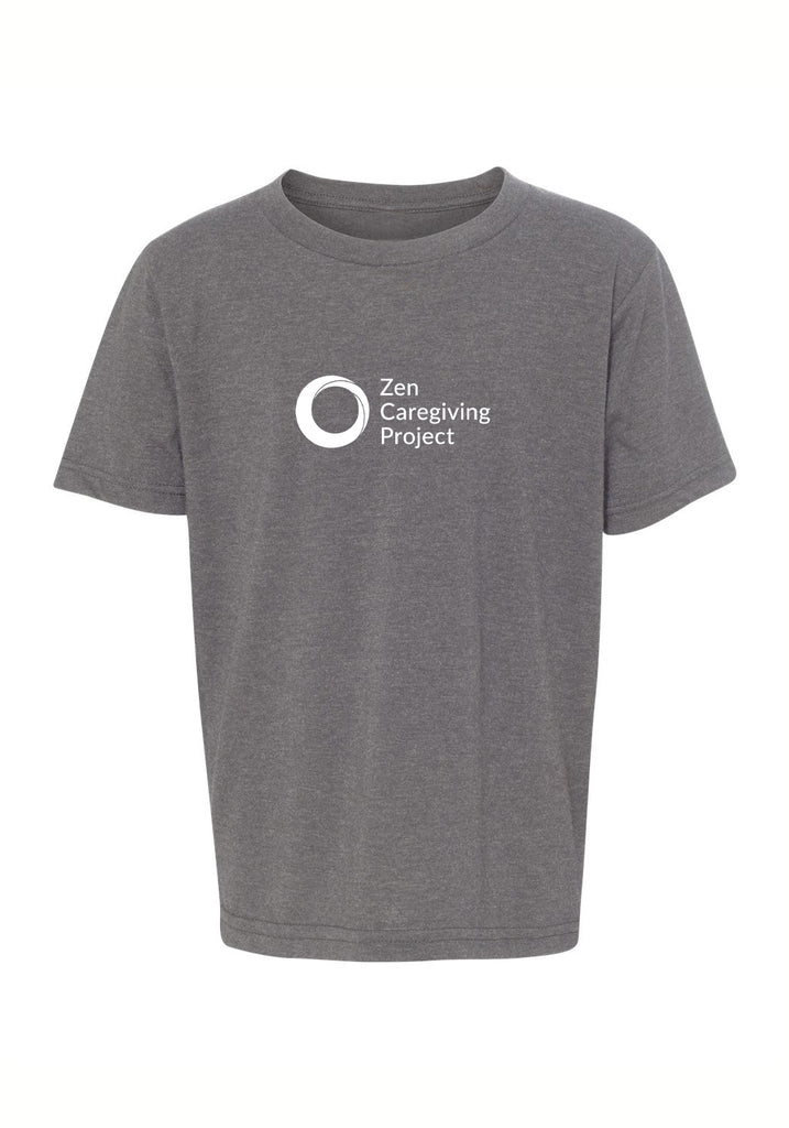Zen Caregiving Project kids t-shirt (gray) - front