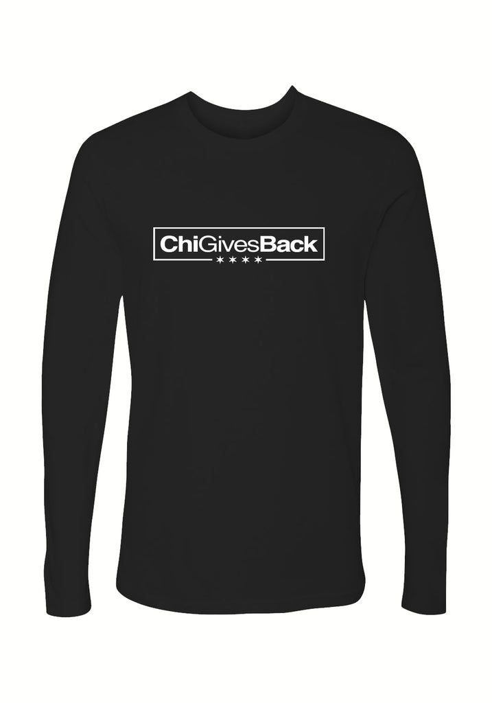 ChiGivesBack unisex long-sleeve t-shirt (black) - front