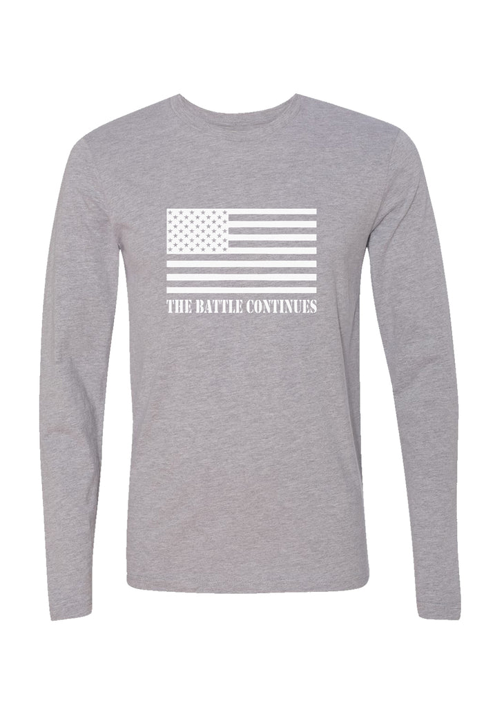 The Battle Continues unisex long-sleeve t-shirt (gray) - front
