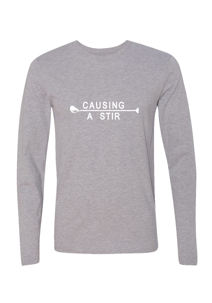 Causing A Stir unisex long-sleeve t-shirt (gray) - front