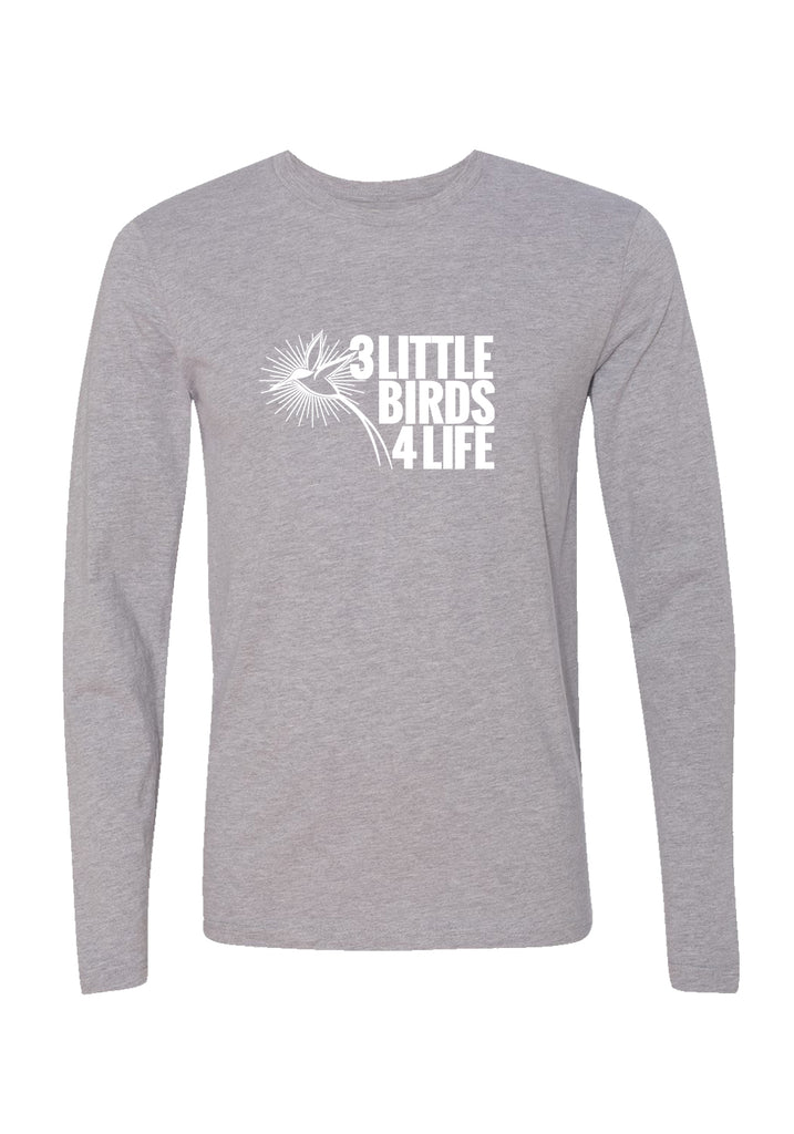 3 Little Birds 4 Life unisex long-sleeve t-shirt (gray) - front