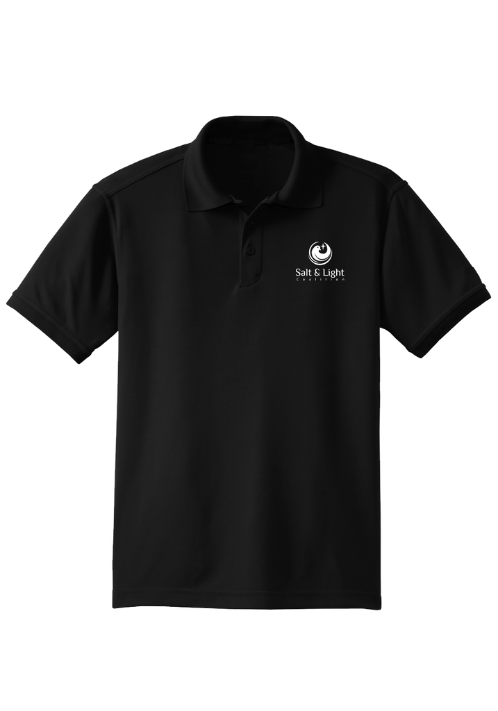 Salt & Light Coalition men's polo shirt (black) - front