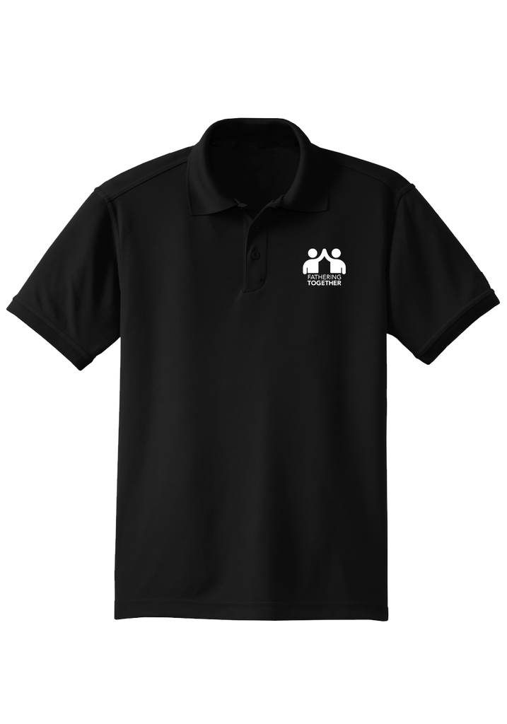 Fathering Together men's polo shirt (black) - front