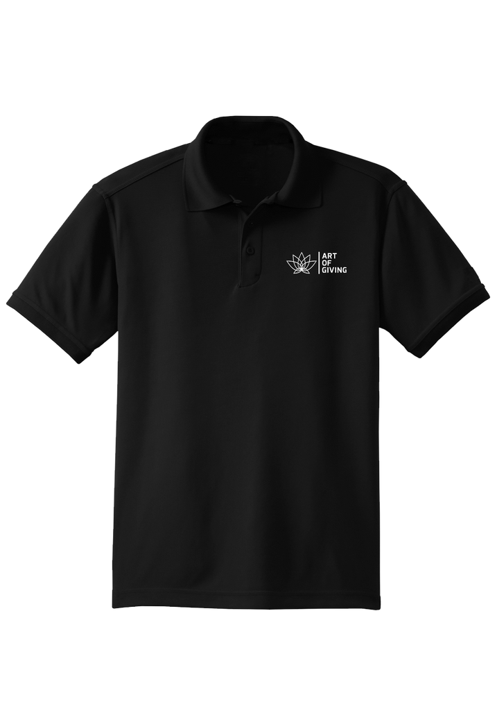 Art Of Giving men's polo shirt (black) - front