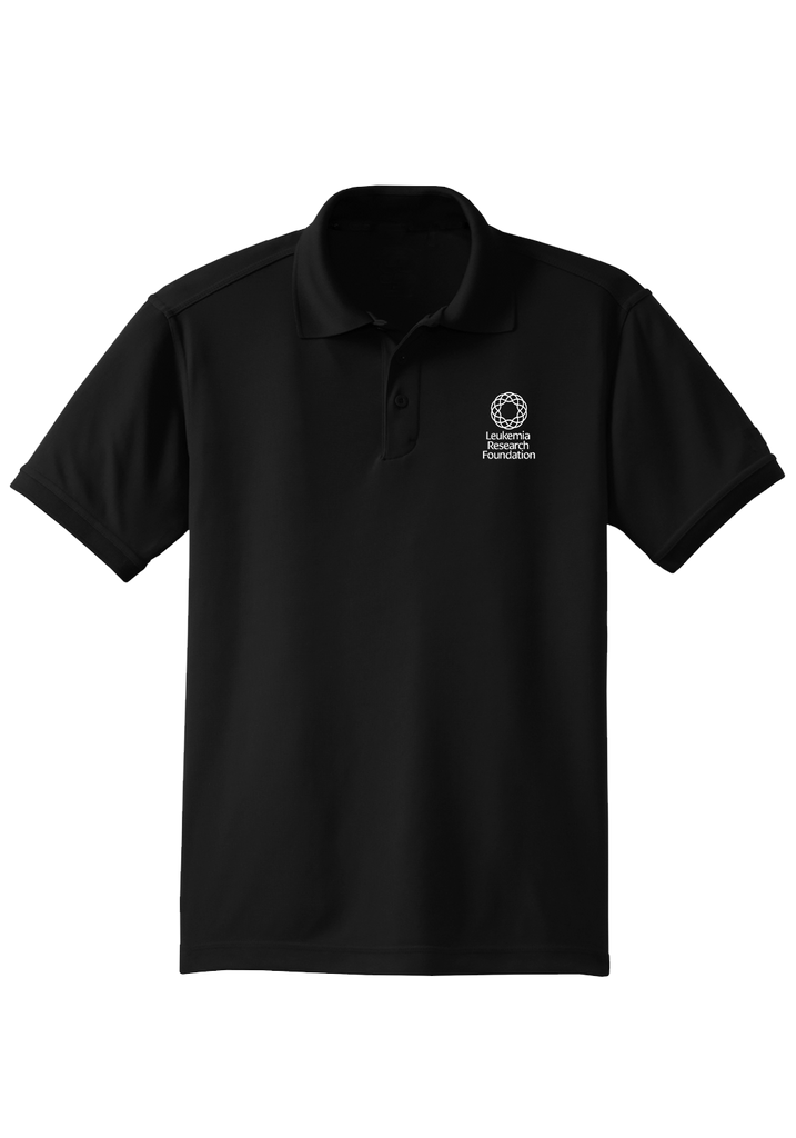 Leukemia Research Foundation men's polo shirt (black) - front