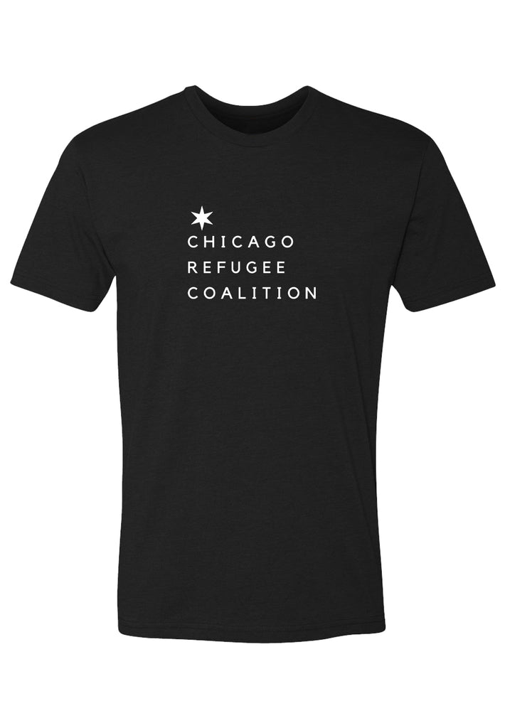 Chicago Refugee Coalition men's t-shirt (black) - front
