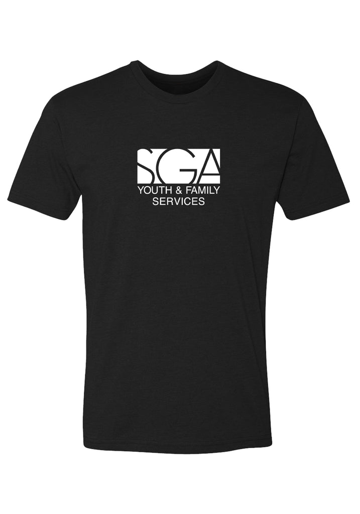 SGA Youth & Family Services men's t-shirt (black) - front