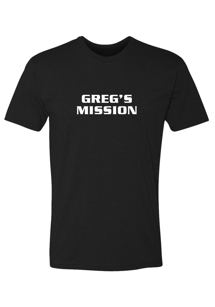 Greg's Mission men's t-shirt (black) - front