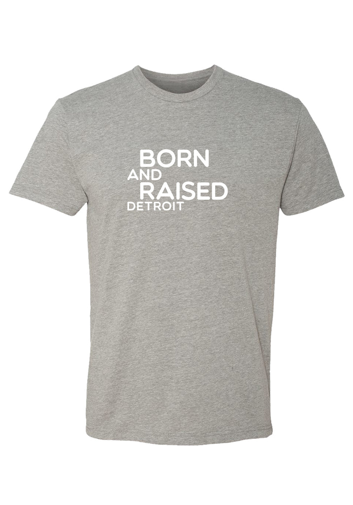 Born And Raised Detroit men's t-shirt (gray) - front