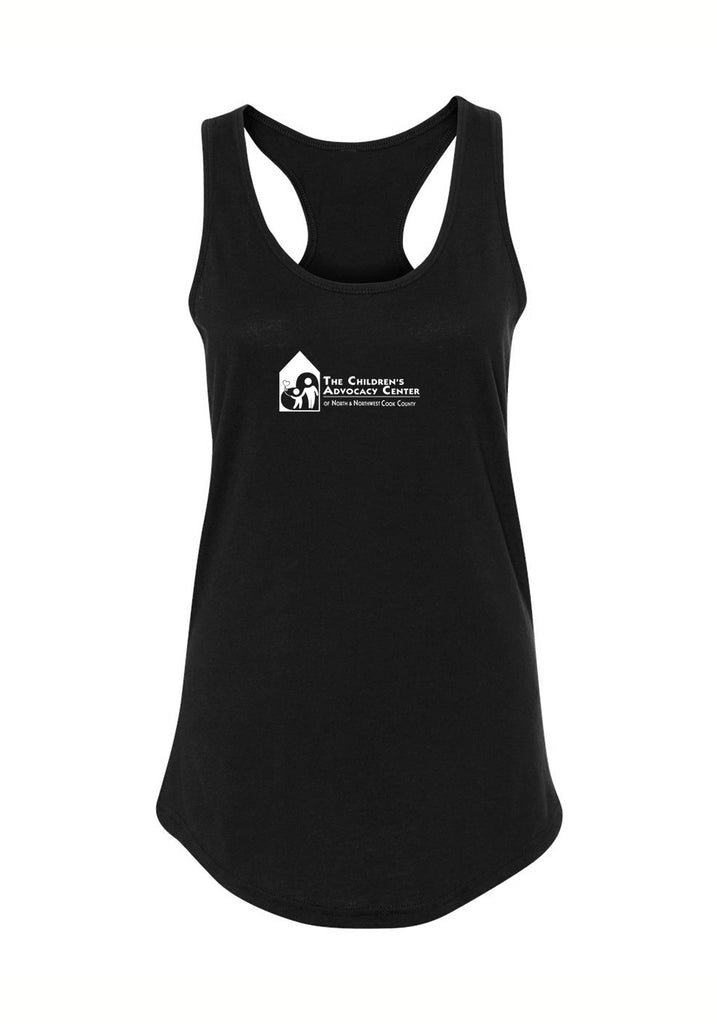 Children's Advocacy Center of North & Northwest Cook County women's tank top (black) - front