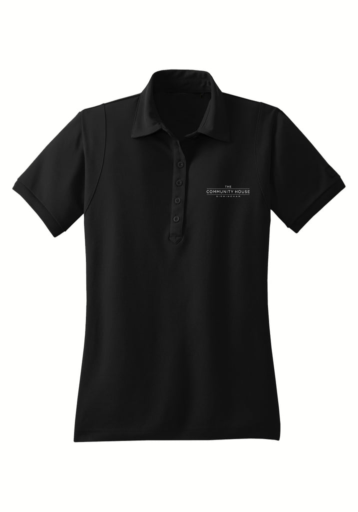 The Community House women's polo shirt (black) - front