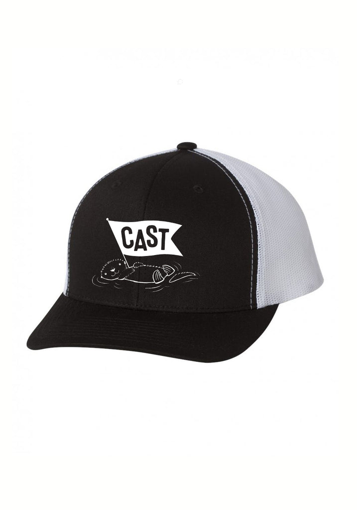 CAST Water Safety Foundation unisex trucker baseball cap (black and white) - front