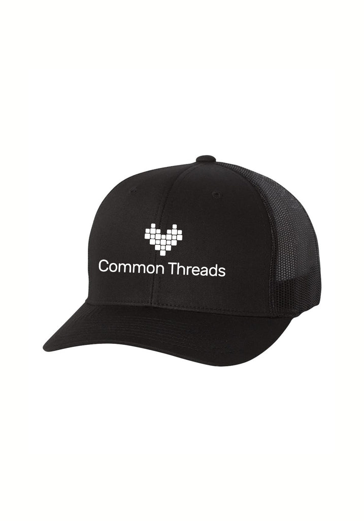 Common Threads unisex trucker baseball cap (black) - front