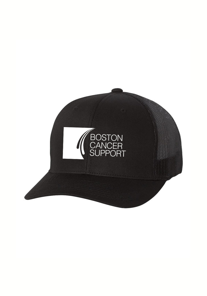 Boston Cancer Support unisex trucker baseball cap (black) - front