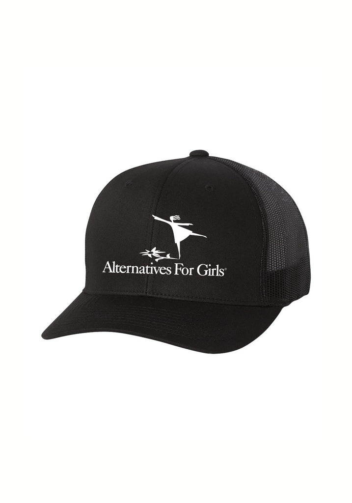 Alternatives For Girls unisex trucker baseball cap (black) - front