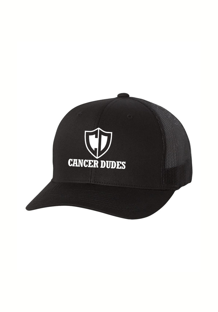 Cancer Dudes unisex trucker baseball cap (black) - front