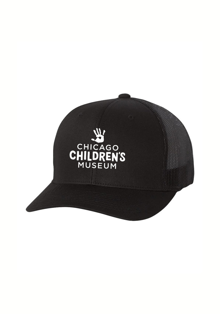 Chicago Children's Museum unisex trucker baseball cap (black) - front