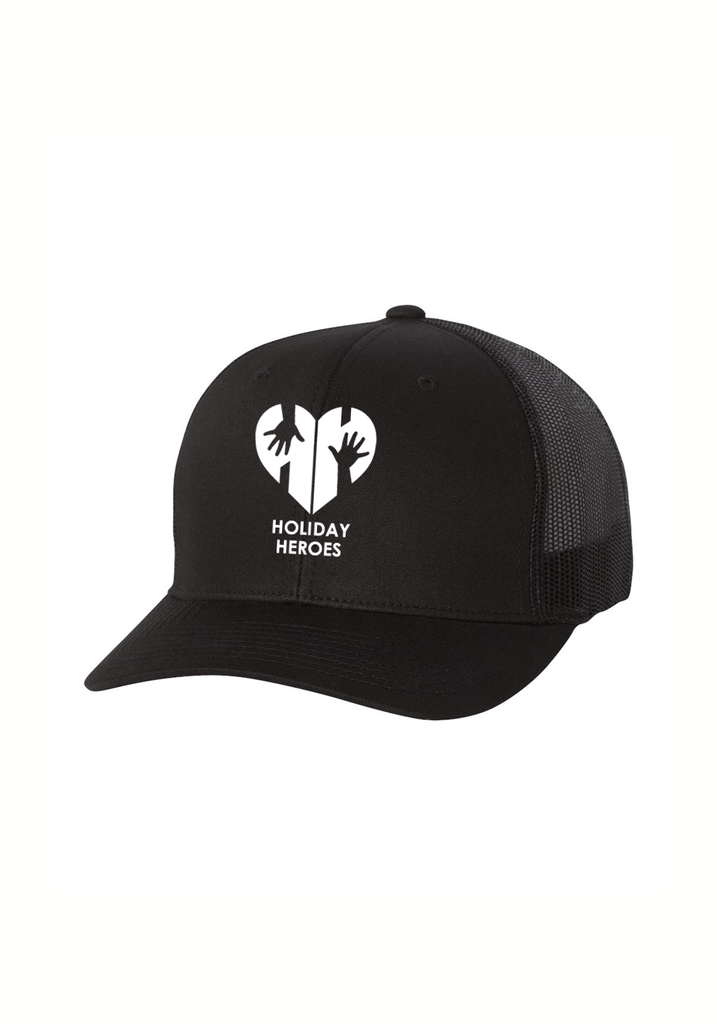Holiday Heroes unisex trucker baseball cap (black) - front
