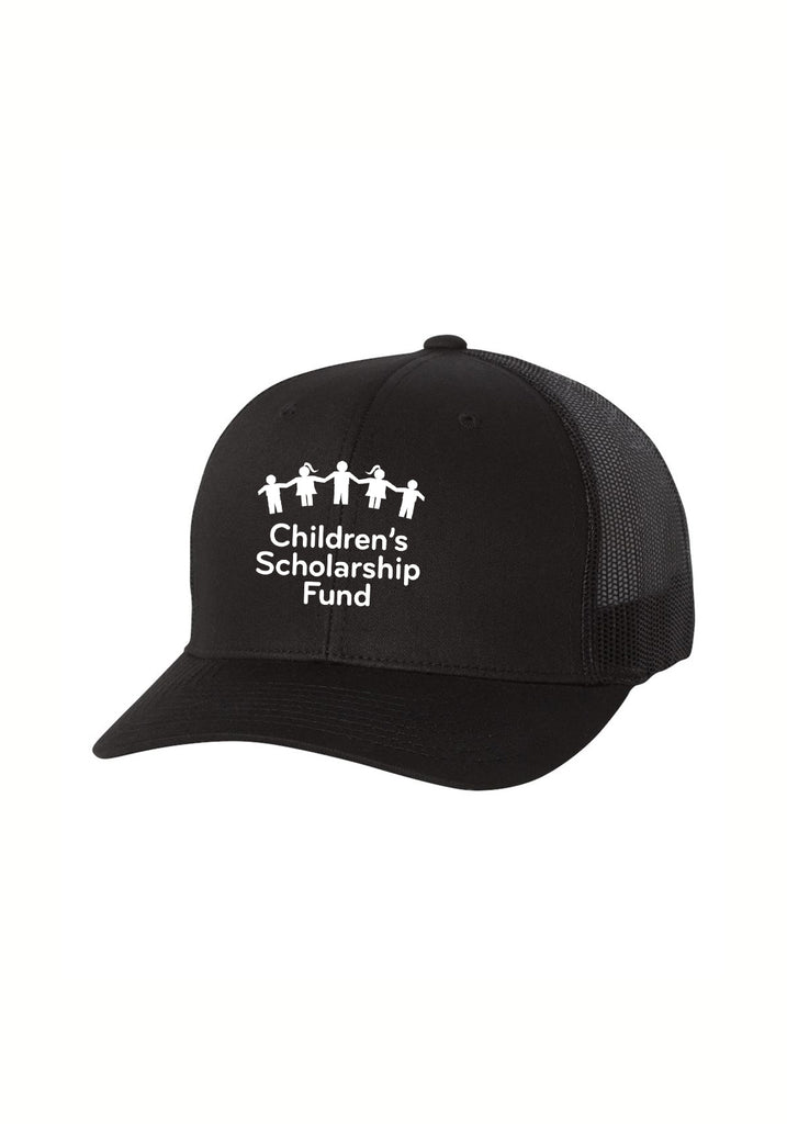 Children's Scholarship Fund unisex trucker baseball cap (black) - front