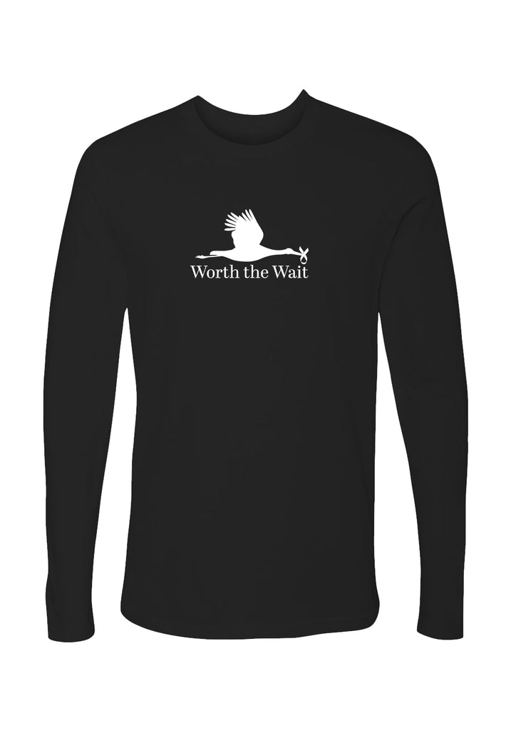 Worth The Wait unisex long-sleeve t-shirt (black) - front