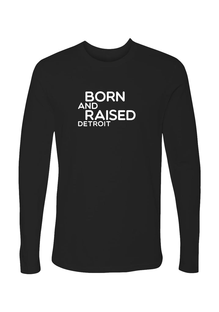 Born And Raised Detroit unisex long-sleeve t-shirt (black) - front