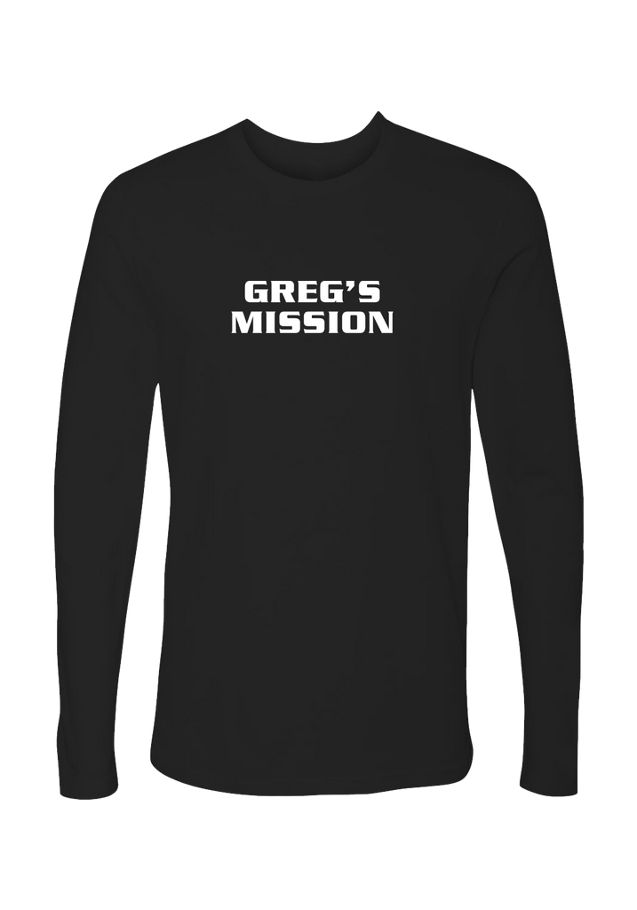 Greg's Mission unisex long-sleeve t-shirt (black) - front