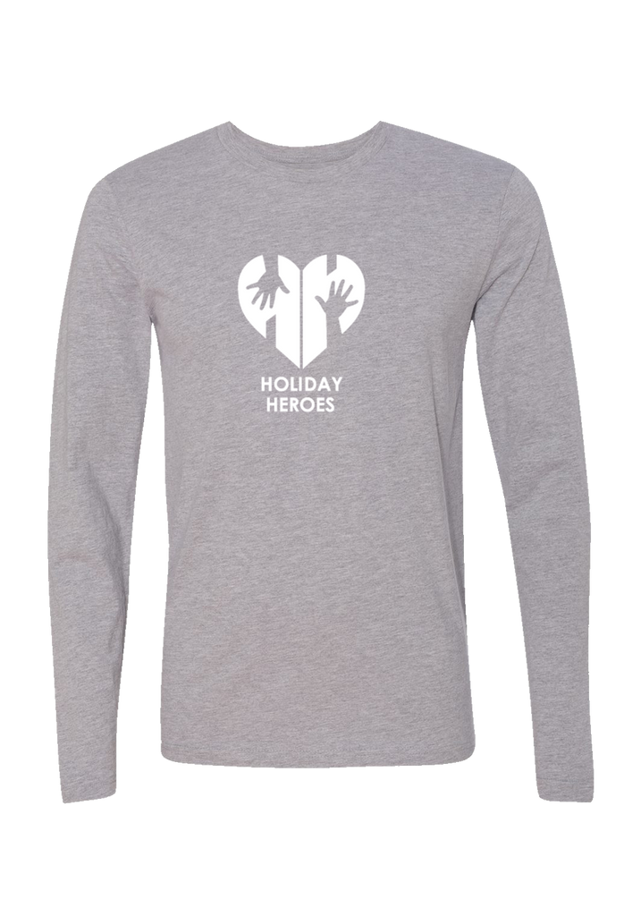 Holiday Heroes unisex long-sleeve t-shirt (gray) - front
