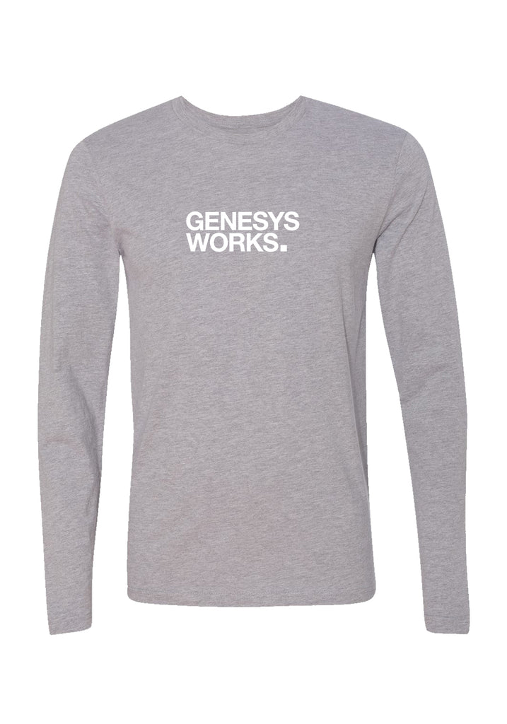 Genesys Works unisex long-sleeve t-shirt (gray) - front