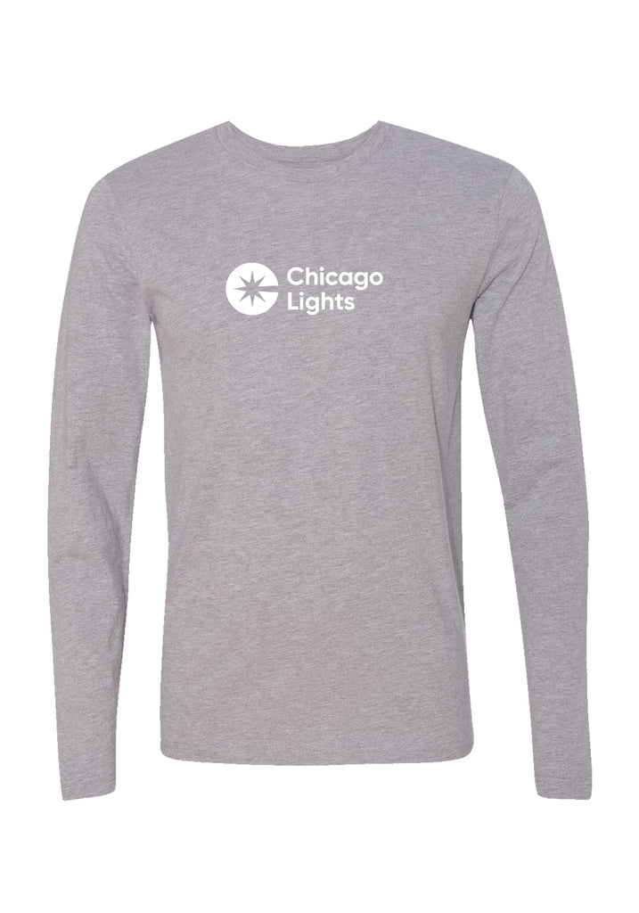 Chicago Lights unisex long-sleeve t-shirt (gray) - front