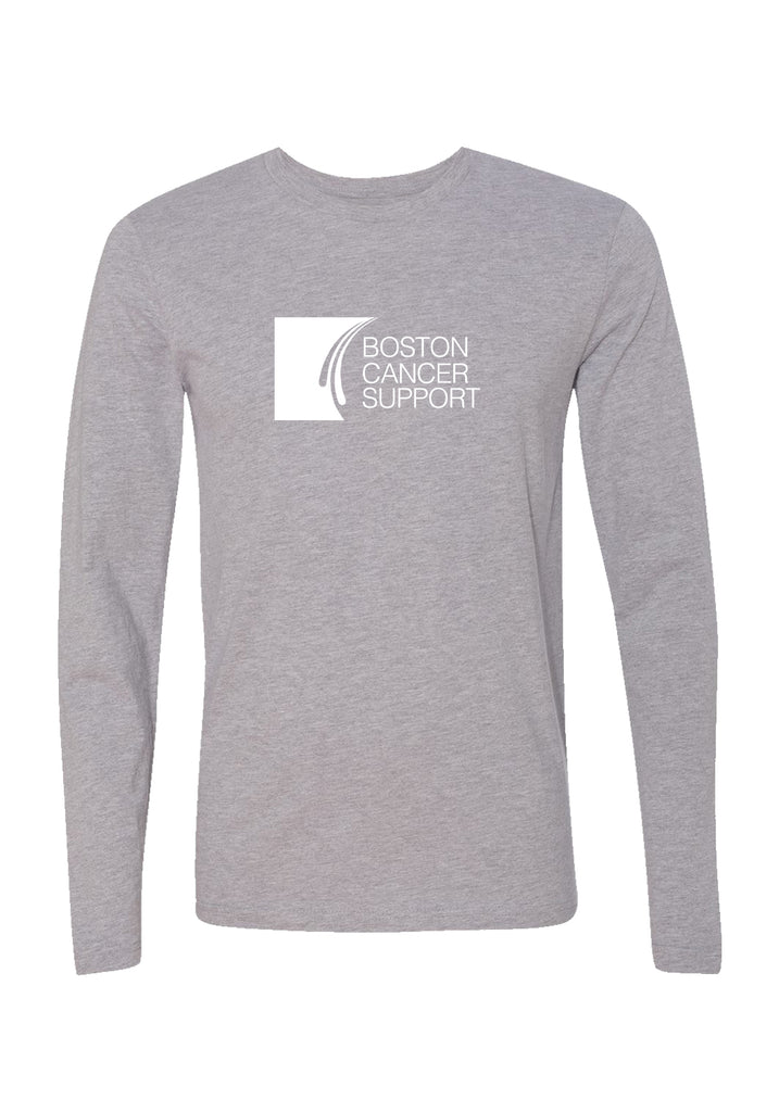Boston Cancer Support unisex long-sleeve t-shirt (gray) - front