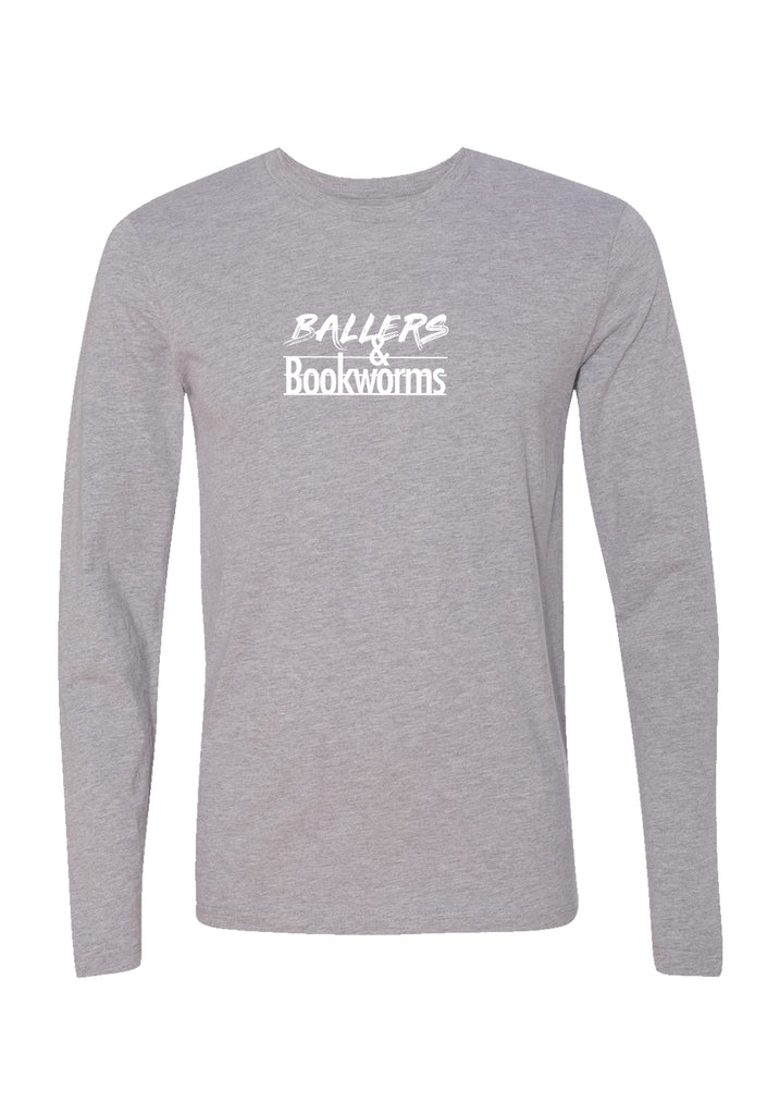 Ballers & Bookworms unisex long-sleeve t-shirt (gray) - front