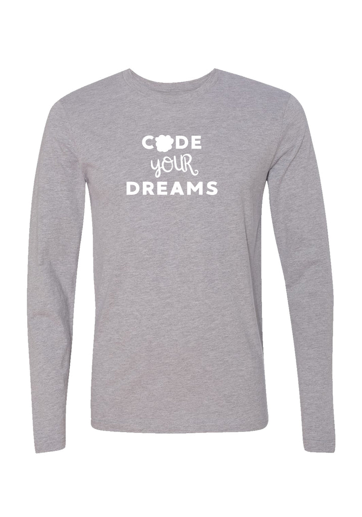 Code Your Dreams unisex long-sleeve t-shirt (gray) - front