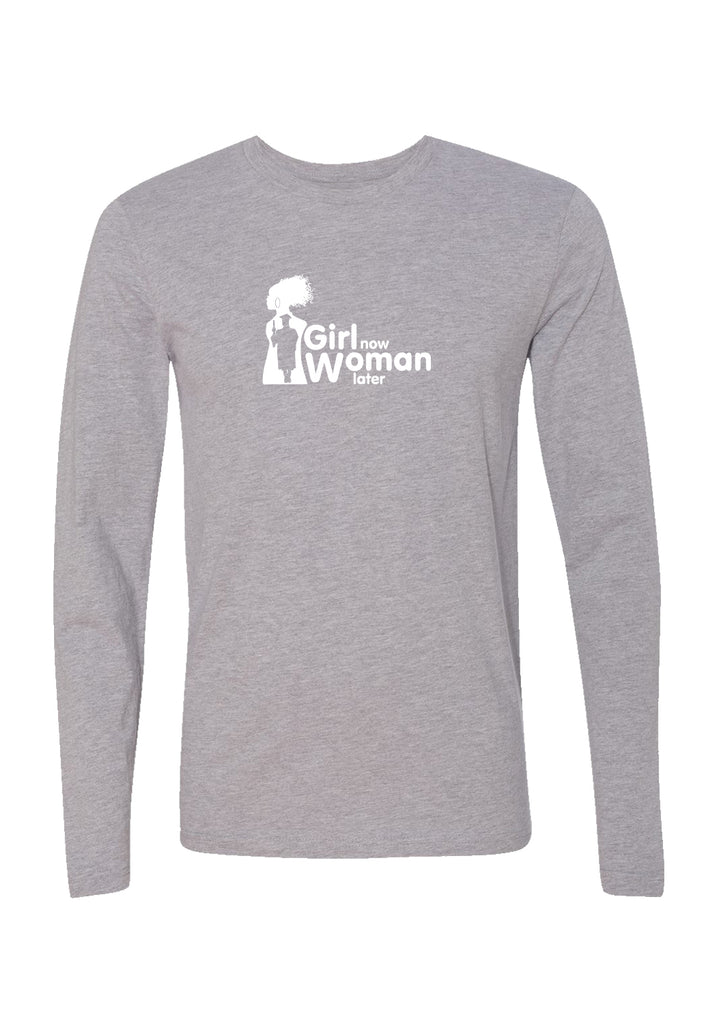 Girl Now Woman Later unisex long-sleeve t-shirt (gray) - front