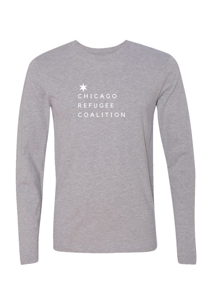 Chicago Refugee Coalition unisex long-sleeve t-shirt (gray) - front