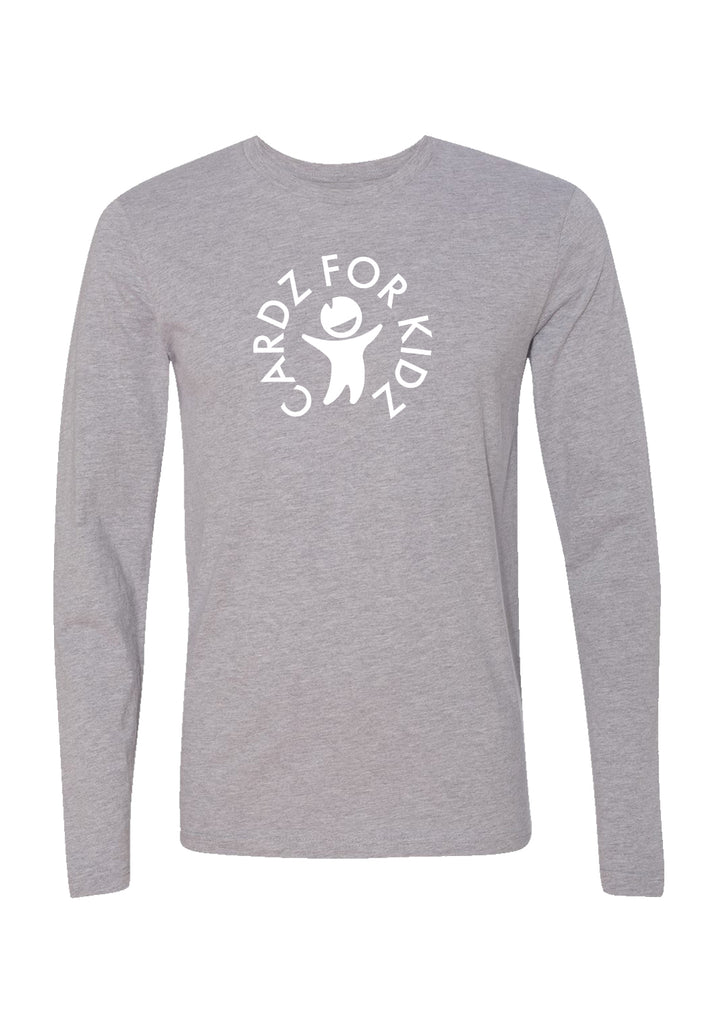 Cardz For Kidz unisex long-sleeve t-shirt (gray) - front